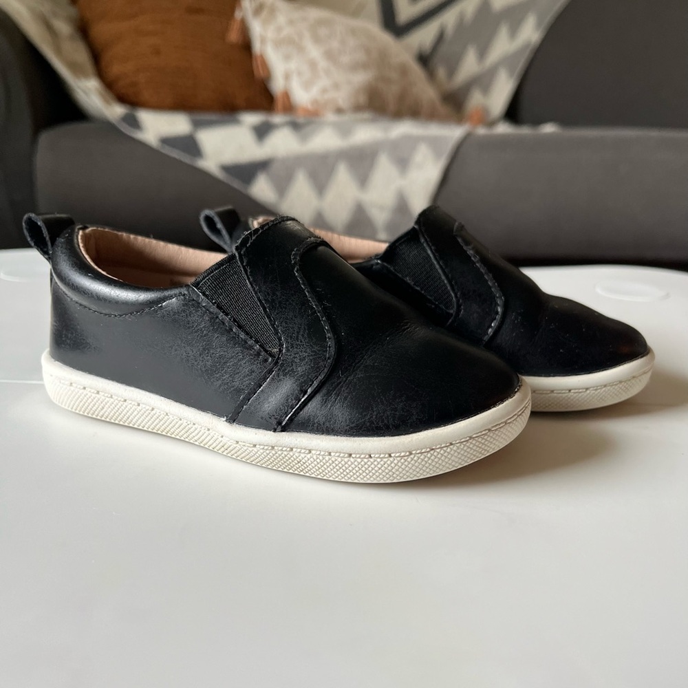 Black Kids Slip-On Sneaks